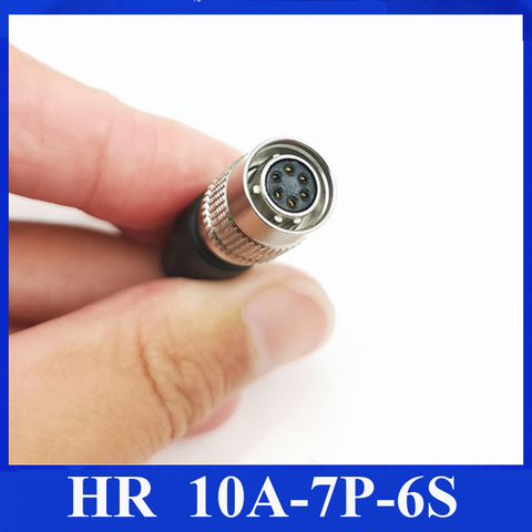 Hirose-conector de 6 pines (hembra), HR10A-7P-6S /HR10A-7R-6P, enchufe de alimentación de 6 pines, enchufe de cable de alimentación de la Cámara de 6 pines, enchufe hembra ► Foto 1/6