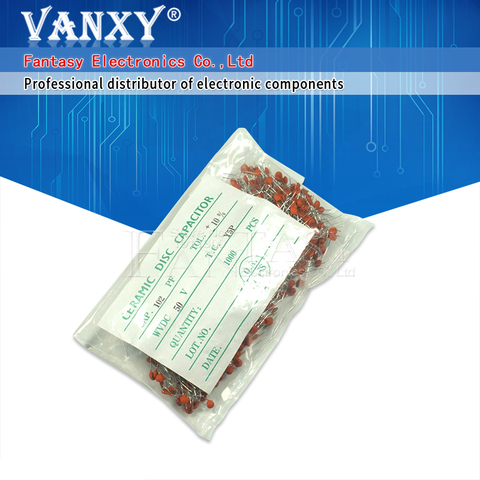 1000 Uds. Condensador cerámico 50V 1pF ~ 100nF 0,1 uF 104 4.7PF 10PF 22PF 33PF 47PF 100PF 101 220PF 10NF 330PF 470PF 1NF 103 47NF 473 ► Foto 1/5