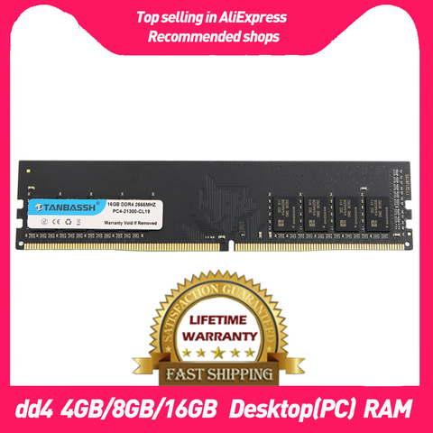 DDR4 4GB 8GB 16GB ram 2133MHz 2400MHz 2666MHZ 16GB 2666MHZ PC memoria de escritorio DIMM placa base de soporte ddr4 con radiador RAM ► Foto 1/6