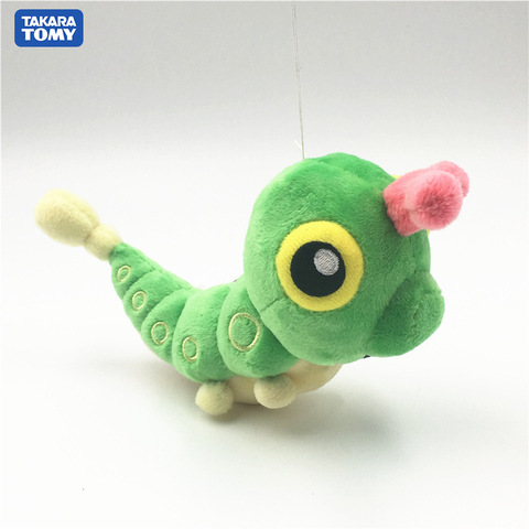 TAKARA TOMY-juguetes de Peluche de Pokemon Caterpie, muñecos de Peluche suaves, regalo para regalos para niños de 16cm ► Foto 1/5
