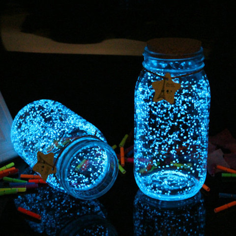 10g fiesta DIY fluorescente superluminoso partículas de brillo pigmento brillante grava noctilucentes arena brillan en la oscuridad de arena en polvo ► Foto 1/6