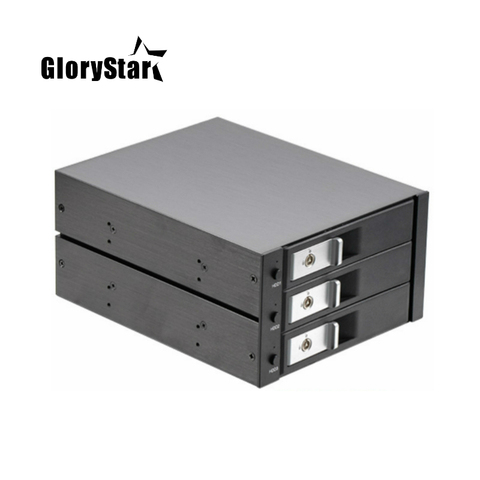 GloryStar-carcasa para disco duro interno Hdd, 3x3,5 pulgadas, para Pc óptico de 2x5,25 pulgadas, con intercambio en caliente con bloqueo ► Foto 1/6