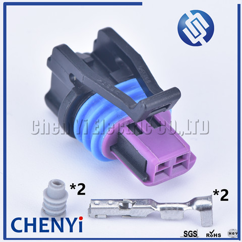 Delphi-conector automático hembra de 2 pines, 1,5mm, GM LS ECT, enchufe del Sensor a prueba de agua, incluye el terminal y el sello 15449028 ► Foto 1/6