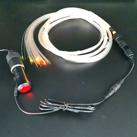 Kit de luces de estrella de fibra óptica RGB, 12V, iluminación de RF para faros de coche con control remoto, Limo ► Foto 1/6