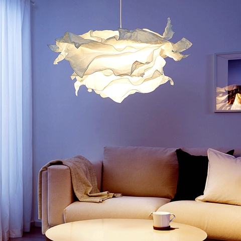 Lámpara colgante de araña con pantalla de techo para sala de estar, dormitorio y Bar, luz de flor de sombra, arte artesanal, 43cm ► Foto 1/6