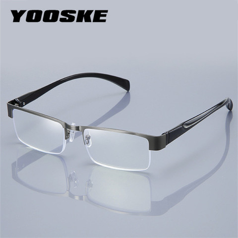 YOOSKE-gafas de lectura con bloqueo de luz azul para hombre, lentes de resina CR-39, gafas asféricas + 1,00 + 1,50 + 2,00 + 2,50 ► Foto 1/6