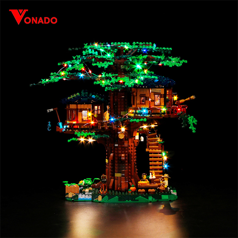 Vonado-casa del árbol para niños y niñas, Compatible con LEGO ideas 21318, bloques de construcción montados, juguetes educativos ► Foto 1/6