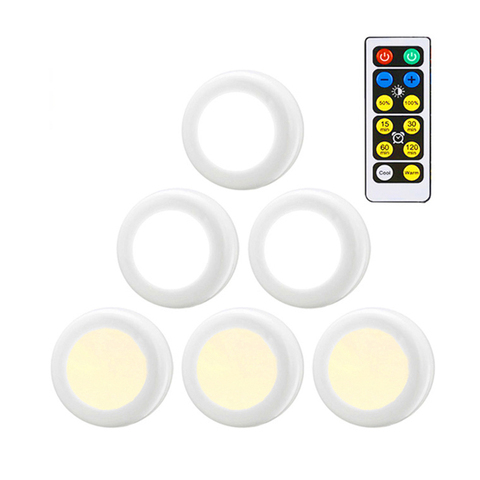 6500K 5000K 2700K cambio de Color regulable Control remoto Puck luces de noche Sensor táctil LED bajo armarios de cocina luces de cierre ► Foto 1/6