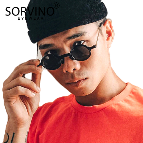 Diseñador Gafas de sol Retro gafas de sol redondas rojas ymujer 