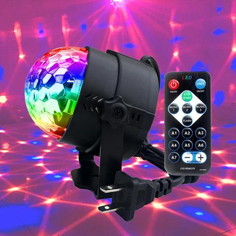 Mini bola mágica de Control remoto para escenario, lámpara LED colorida para fiesta, discoteca, Club, decoración de Navidad para KTV/Disco/bar, efecto de luz Gl ► Foto 1/6