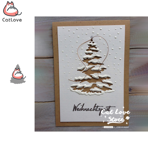 Troqueles de corte de Metal para árbol de Navidad, plantilla de colección de recortes, troqueles para hacer tarjetas, manualidades decorativas en relieve, nuevas plantillas para 2022 ► Foto 1/6