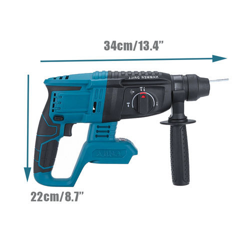 Martillo eléctrico de impacto, taladro rotativo sin escobillas, recargable, 10000bpm, 4 Funciones para batería Makita de 18V ► Foto 1/6