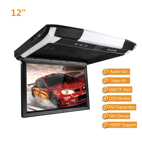 Monitor de coche TFT LCD de 1080P, dispositivo que se monta en el techo, con reproducor MP5, USB automático, SD, 12,1/10,4 pulgadas ► Foto 1/6