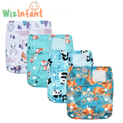 WizInfant Hook & Loop OS pañal de tela de bolsillo, impermeable transpirable S M & L ajustable, fit 5-15kg bebé ► Foto 1/6