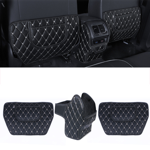 Lsrtw2017 de fibra de asiento de cuero de coche apoyabrazos Anti-kick Mat para Volkswagen Tiguan 2017, 2022, 2022, 2022 accesorios VW Auto ► Foto 1/6