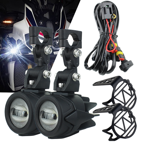 Luces auxiliares para motocicleta BMW anti niebla, sistema de luz para moto BMW 40W 6000K, soporte universal de 360 grados, para conducir en la noche 1200GS F800GS F700GS F650 K1600 ► Foto 1/6