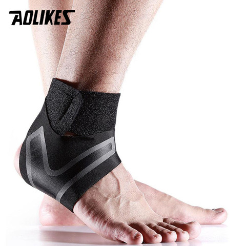 AOLIKES apoyo de tobillo refuerzo elasticidad Ajuste libre de protección vendaje de pie... esguince prevención deporte protector Fitness banda ► Foto 1/6