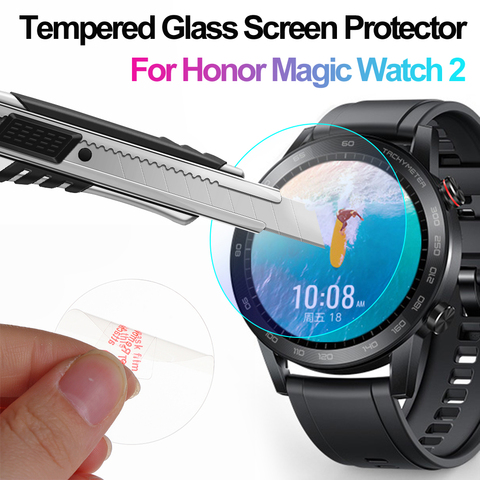 Protector de pantalla de vidrio templado para Huawei Honor Magic Watch 2, Protector de pantalla de borde curvado 3D, película protectora LCD, 46mm ► Foto 1/6