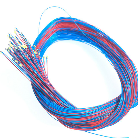 Micro Litz presoldado, cable LED, 20cm, 100 unids/lote, 0402, 0603, 0805, 1206, SMD, modelo Train HO N OO ► Foto 1/6