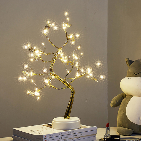 Pequeño árbol lámpara de alambre de hierro accesorios de decoración del hogar para la decoración del escritorio de la sala de estar ► Foto 1/6