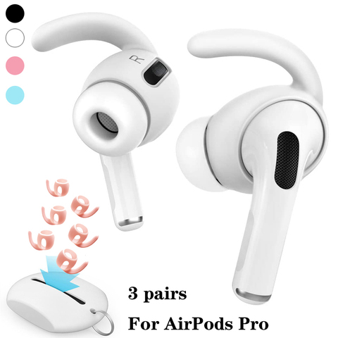 Funda de silicona para auriculares, 3 pares, a prueba de polvo, suave, cómoda, con bolsa de almacenamiento para Airpods Pro 3, accesorios para auriculares Bluetooth ► Foto 1/6