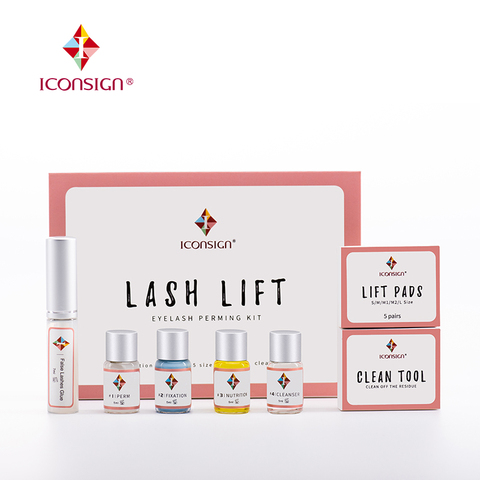 ICONSIGN profesional 1 set pestañas levantar kit para la permanente salón loción de belleza para pestañas extensión nutritivos Curling herramientas ► Foto 1/6