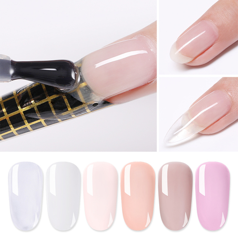 LILYCUTE 5 ml Gel de extensión rápida blanco claro acrílico UV Gel de manicura remojo de Gel de cristal de gelatina para Hacer dedo consejos ► Foto 1/6