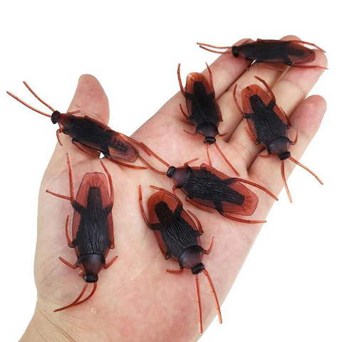 10 50 Uds. Minijuguetes de regalo para niños pequeños, novedosos, para niños, cucarachas falsas, moscas, ciempiés, escorpión, insectos ► Foto 1/6