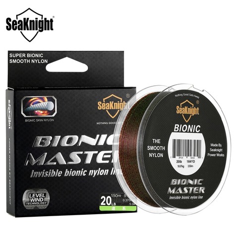 SeaKnight-sedal de pesca BIONIC MASTER 150M, hilo de pesca Invisible suave de 2-25lb, de camuflaje, para agua salada ► Foto 1/6