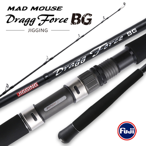 MADMOUSE-caña de pescar Force BG Jigging, caña de pesca en el océano, 2022 m, plantilla de PE4-8, 1,9g, arrastre de 30kg, piezas japonesas Fuji, novedad de 350 ► Foto 1/6