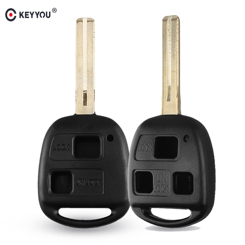 KEYYOU-carcasa de repuesto para llave de coche, funda de mando a distancia con botones para Lexus Es Rx Lx Gs, Toyota Land Cruiser sin cortar Toyota Blade 2/3 ► Foto 1/6