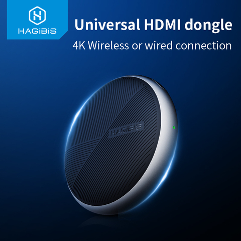 Hagibis 2,4G/5G 4K Wifi pantalla receptor inalámbrico/por cable compatible con HDMI Dongle Miracast AirPlay DLNA TV Stick para proyector HDTV ► Foto 1/6