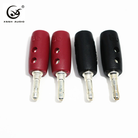 XSSH Audio Hifi de alta gama 4ps, conectores Banana BFA chapados en plata, 5mm, conector para audio Hifi, AMP, reproductor de CD, cable de altavoz ► Foto 1/4