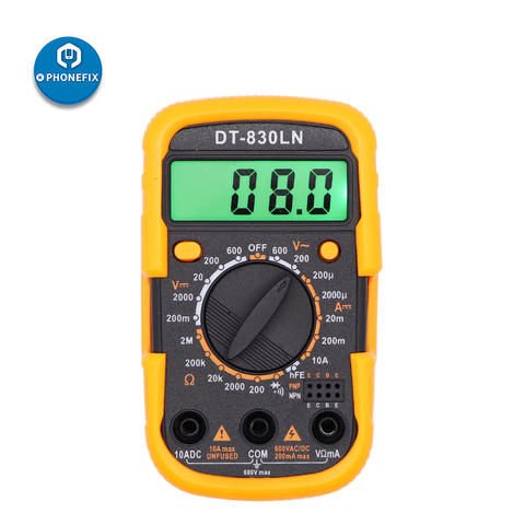 DT-830LN Mini LCD multímetro Digital AC/DC probador de corriente de voltaje de fondo probador medidor portátil medidor de capacitancia ► Foto 1/6