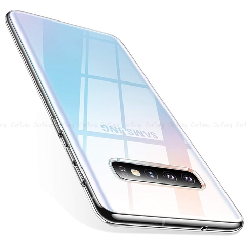 Funda de TPU de lujo para Samsung S10 Plus S10e fundas traseras ultrafinas transparentes para Samsung Galaxy s 10 + capa de silicona suave 10e ► Foto 1/6