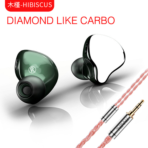 FAAEAL hibisco diamante como diafragma de carbono dinámico HIFI en oído auricular Monitor etapa IEM auricular chapado Metal ► Foto 1/6