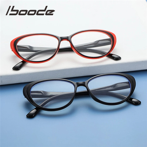 Iboode-gafas de lectura tipo ojo de gato Unisex, anteojos elegantes ultralivianos para presbicia + 1,0 1,5 2,5 3,5 4,0 ► Foto 1/6
