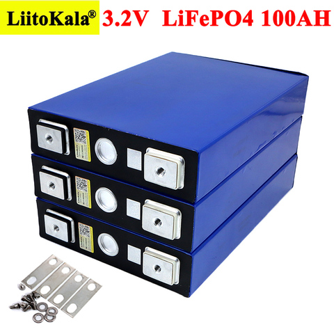 LiFePO4-fosfato de litio de gran capacidad, batería de 3,2 V, 100Ah, bricolaje, 12V, 24V, 48V, 3C, 300A, sistema de almacenamiento de energía Solar para coche eléctrico RV ► Foto 1/6