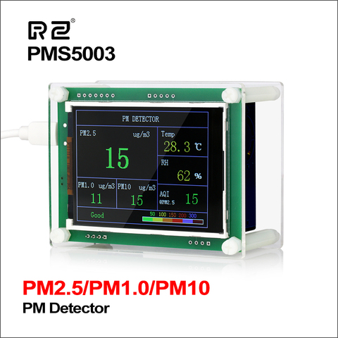 RZ-medidor Detector PM2.5 de 2,8 pulgadas para coche, Monitor de calidad del aire, termómetro de Gas para el hogar, coche, oficina, exteriores ► Foto 1/6