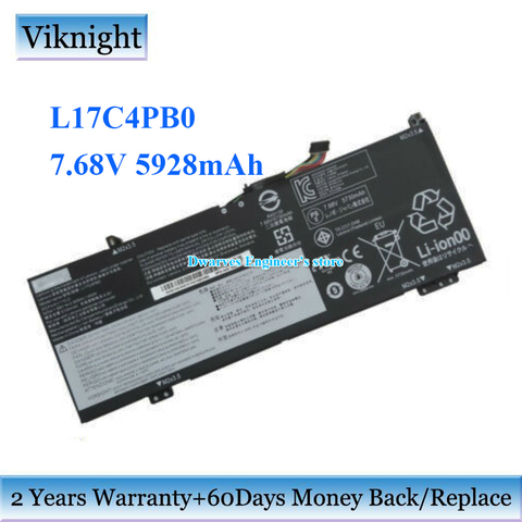 Genuino L17C4PB0 5928mAh 7,68 V batería para ordenador portátil, L17C4PB0 L17M4PB0 para Lenovo ideapad 530s Yoga 530 14-IKB 530S-15IKB 14IKB-81EU ► Foto 1/2