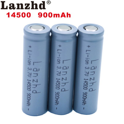 1-8 Uds 14500 batería 3,7 V 900mAh batería recargable de Li-Ion para linterna LED de batería acumulador de batería capacidad real ► Foto 1/6