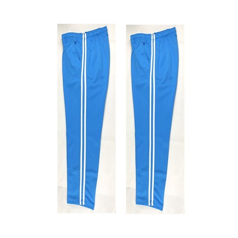 Pantalones de chándal informales para hombre, pantalón básico para correr, chándal a rayas, ropa deportiva fina transpirable, pantalones de pista azul cielo, de verano ► Foto 1/6