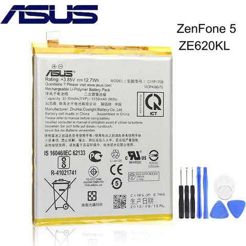 ASUS-batería Original C11P1708 para teléfono Asus Per ZenFone 5 ZE620KL, 3300mAh, ZenFone5, alta capacidad ► Foto 1/3