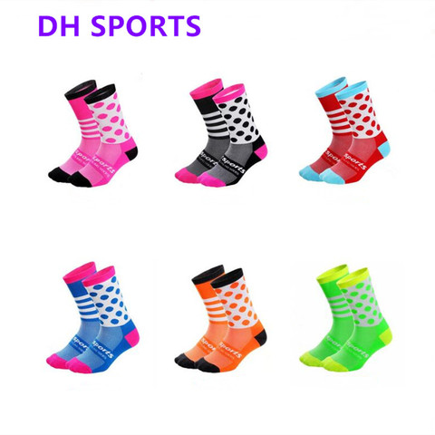 DH SPORTS-calcetines de ciclismo para hombre y mujer, medias largas de compresión de tubo, para Crossfit ► Foto 1/6