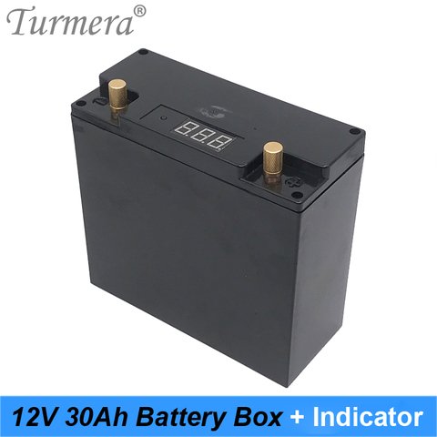 Turmera-caja de almacenamiento de batería con indicador de capacidad, 12V, 30Ah, 48 piezas, batería 18650 para fuente de alimentación incontinua de 12V ► Foto 1/6