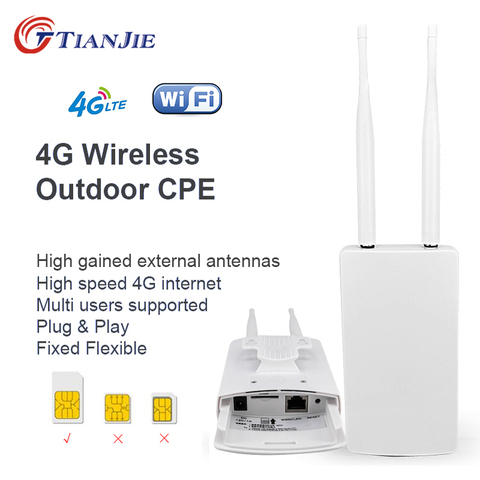 TIANJIE CPE905 Smart 4G Router WIFI Router casa hotspot 4G RJ45 WAN, LAN WIFI modem Router CPE 4G WIFI router con tarjeta sim ranura ► Foto 1/6