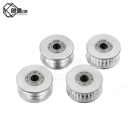 1 piezas GT2 polea tensor 16/20 dientes de la rueda de diámetro 3mm/5mm de aluminio dientes ancho 6 /piezas de impresoras 3D de 10mm para Reprap ► Foto 1/6