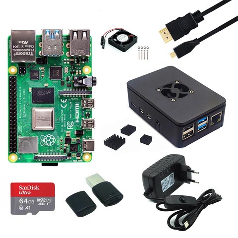 Raspberry Pi-Adaptador de fuente de alimentación, disipador de calor de aluminio para Raspberry Pi 4 Modelo B Pi4 4B, Original, 2GB, 4GB de RAM ► Foto 1/6