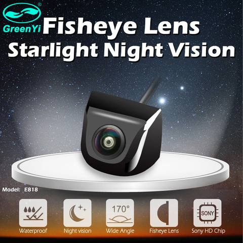 170 grados HD Starlight visión nocturna fisheye lente Sony/mccd chip coche reverso cámara de visión trasera CCTV aparcamiento cámara ► Foto 1/6