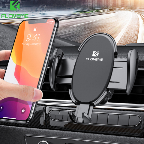 FLOVEME-Soporte de teléfono móvil para coche, montaje de Clip para ventilación de aire, GPS, rotación de 360 °, para Xiaomi y Samsung, para iPhone 12 y 11 ► Foto 1/6